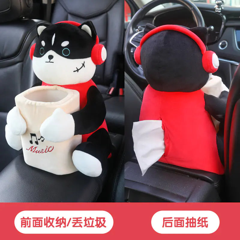 Creative Car Tissue Box and Trash Bin for Women