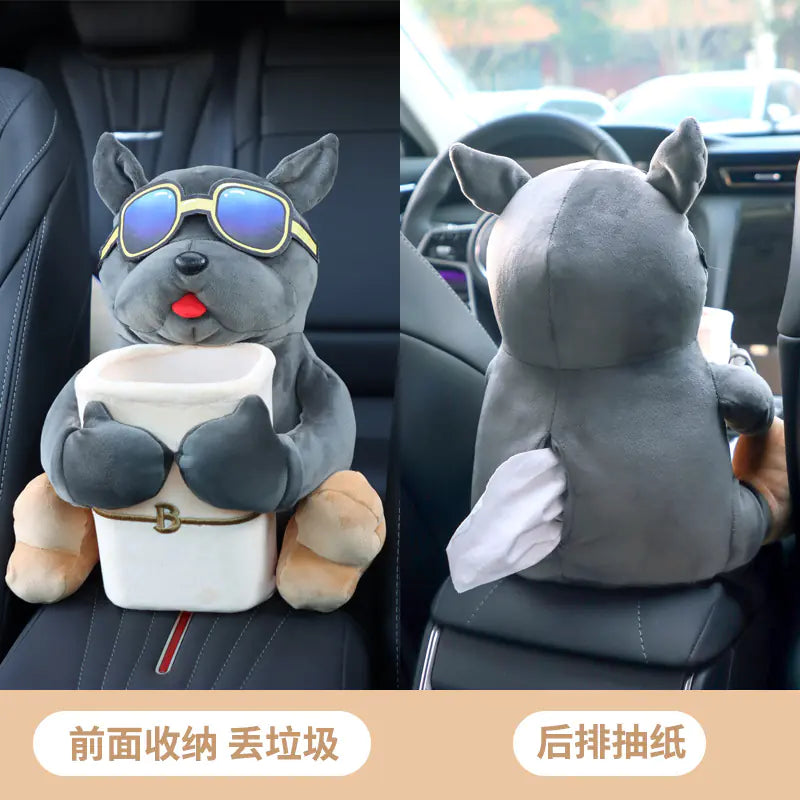 Creative Car Tissue Box and Trash Bin for Women