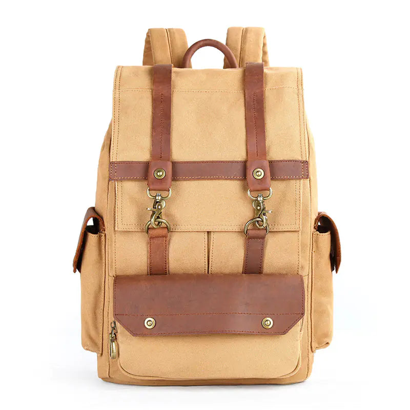 Vintage Crazy Horse Leather Canvas Bag
