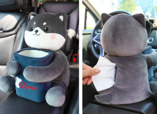 Creative Car Tissue Box and Trash Bin for Women